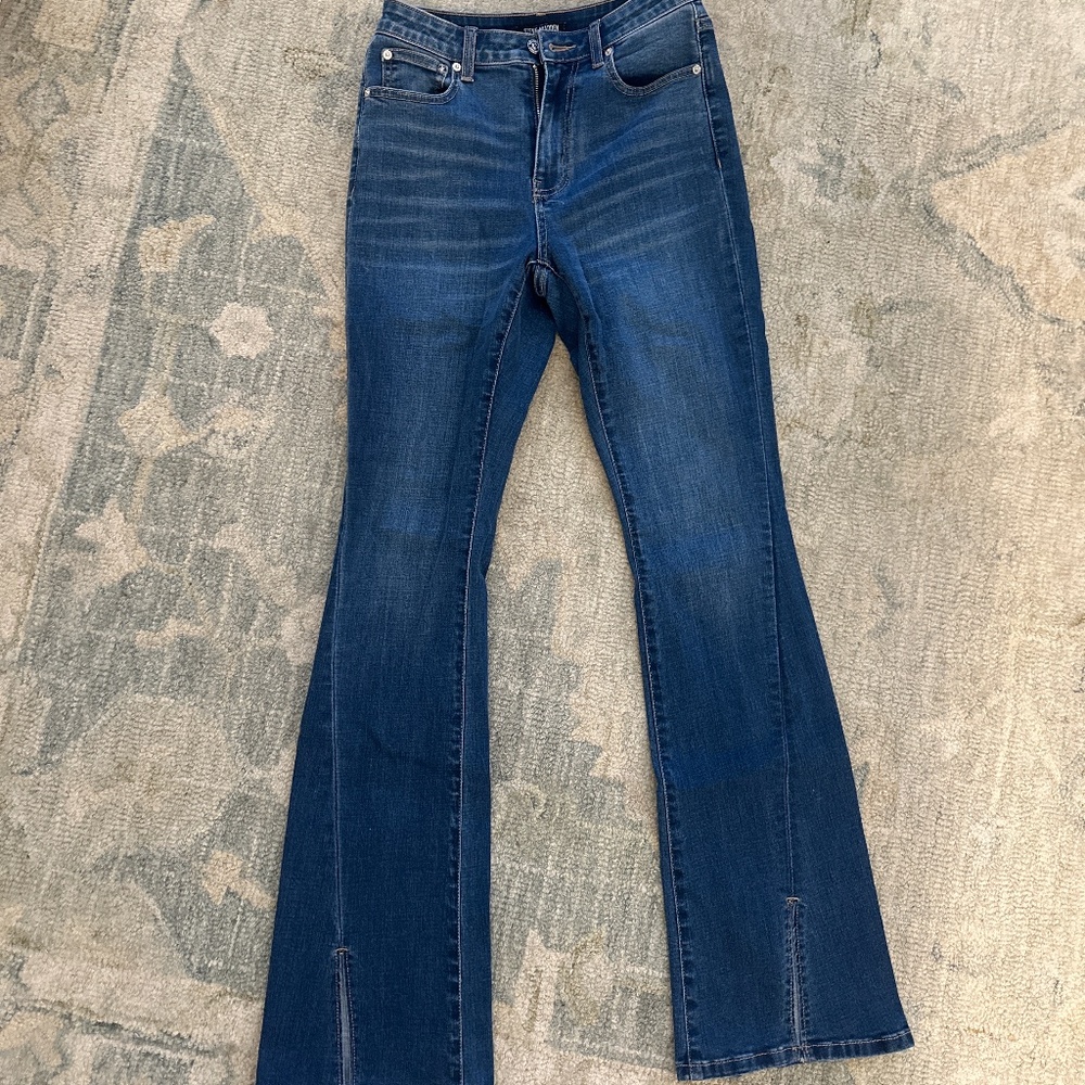 New Steve Madden flare jeans with a slit